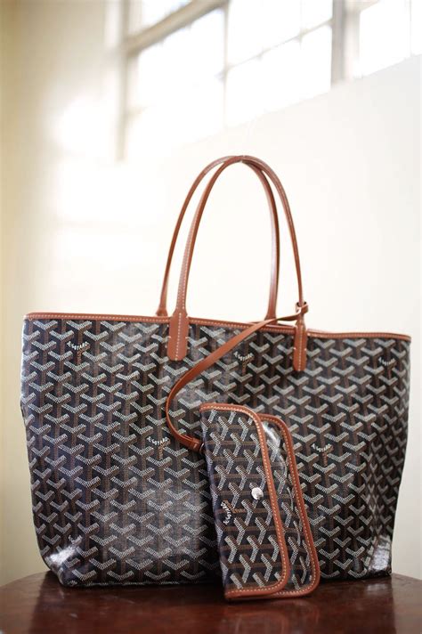 black and tan goyard tote|Goyard black tote bag.